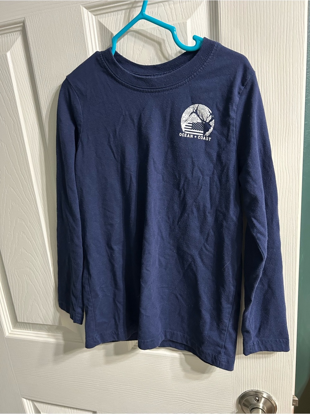 Ocean & Coast Kids' Navy Long-Sleeve Graphic Tee